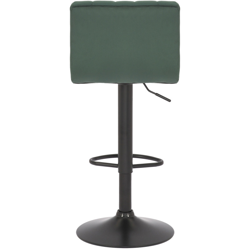 Tabouret de bar moderne chic en Velours Vert Métal Noir Dyrvon - 3