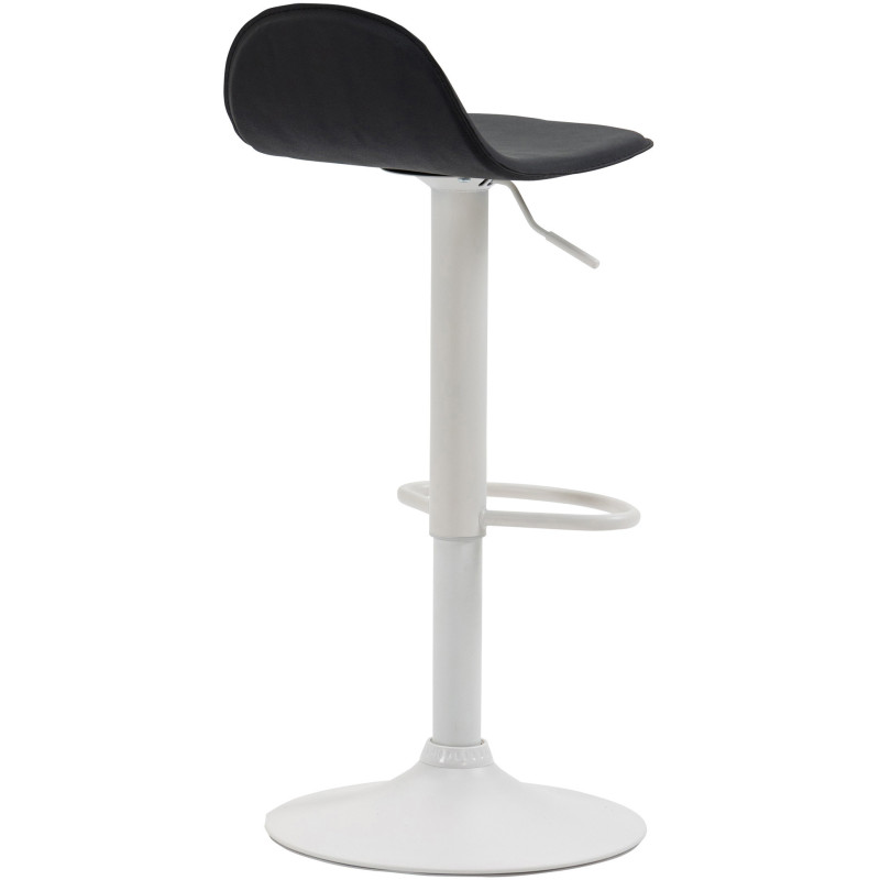 Tabouret de bar minimaliste en Polyuréthane Noir Métal Blanc Orleia - 4