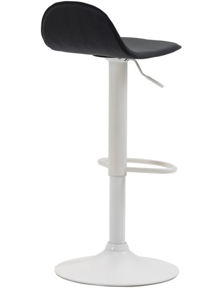 Tabouret de bar minimaliste en Polyuréthane Noir Métal Blanc Orleia - 4