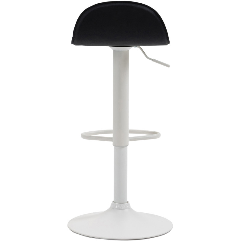 Tabouret de bar minimaliste en Polyuréthane Noir Métal Blanc Orleia - 5