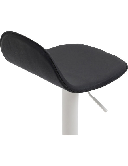 Tabouret de bar minimaliste en Polyuréthane Noir Métal Blanc Orleia - 8