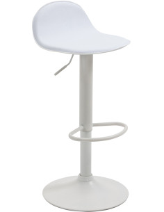Tabouret de bar minimaliste en Polyuréthane Blanc Métal Blanc Orleia - 1