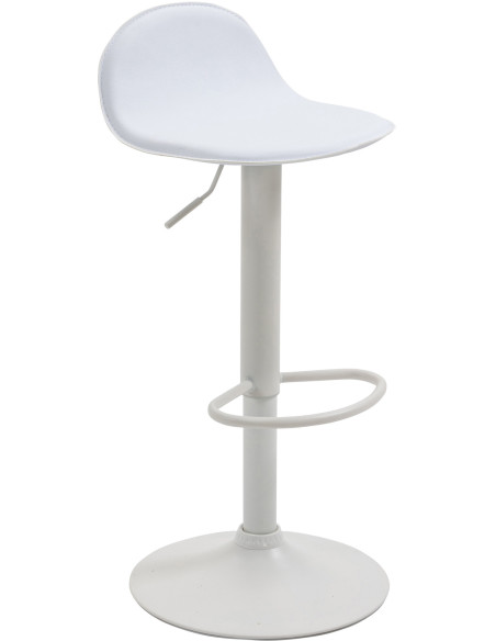 Tabouret de bar minimaliste en Polyuréthane Blanc Métal Blanc Orleia - 1
