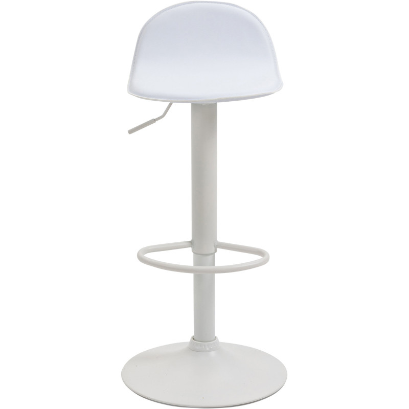 Tabouret de bar minimaliste en Polyuréthane Blanc Métal Blanc Orleia - 2