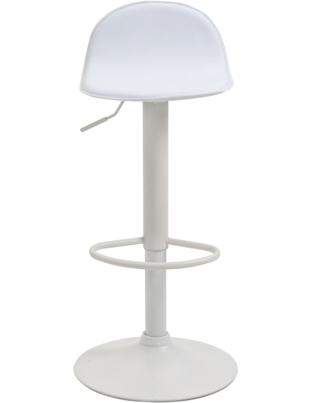 Tabouret de bar minimaliste en Polyuréthane Blanc Métal Blanc Orleia - 2