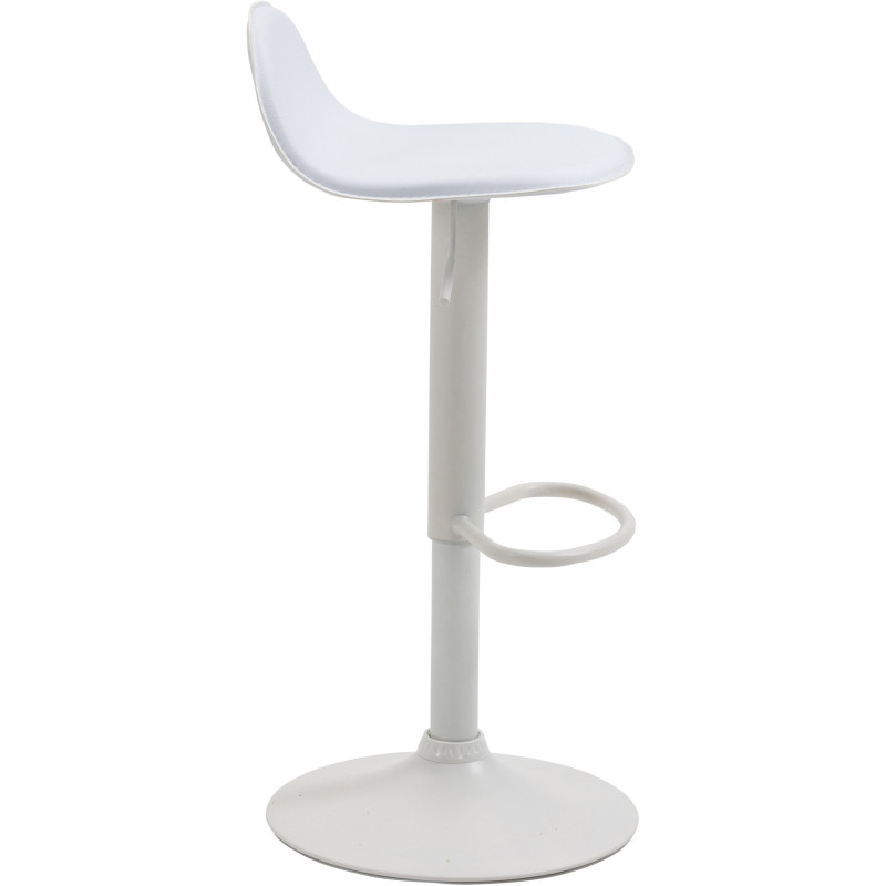 Tabouret de bar minimaliste en Polyuréthane Blanc Métal Blanc Orleia - 3
