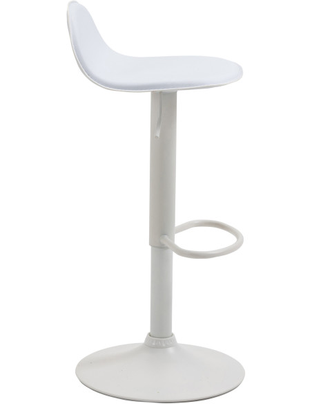 Tabouret de bar minimaliste en Polyuréthane Blanc Métal Blanc Orleia - 3