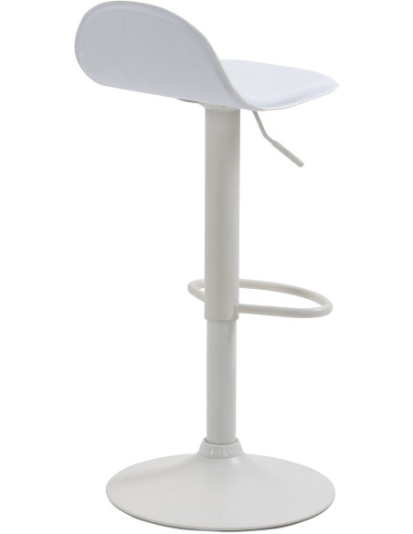 Tabouret de bar minimaliste en Polyuréthane Blanc Métal Blanc Orleia - 4
