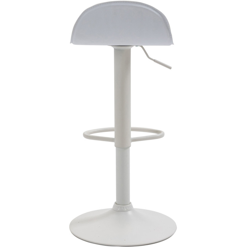 Tabouret de bar minimaliste en Polyuréthane Blanc Métal Blanc Orleia - 5