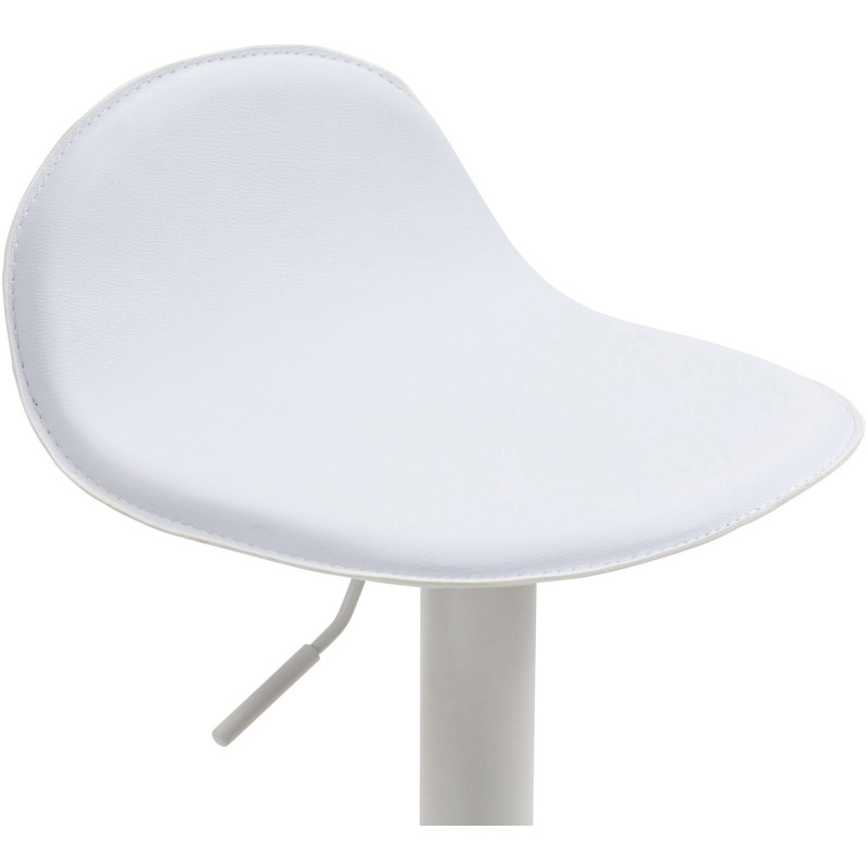 Tabouret de bar minimaliste en Polyuréthane Blanc Métal Blanc Orleia - 6