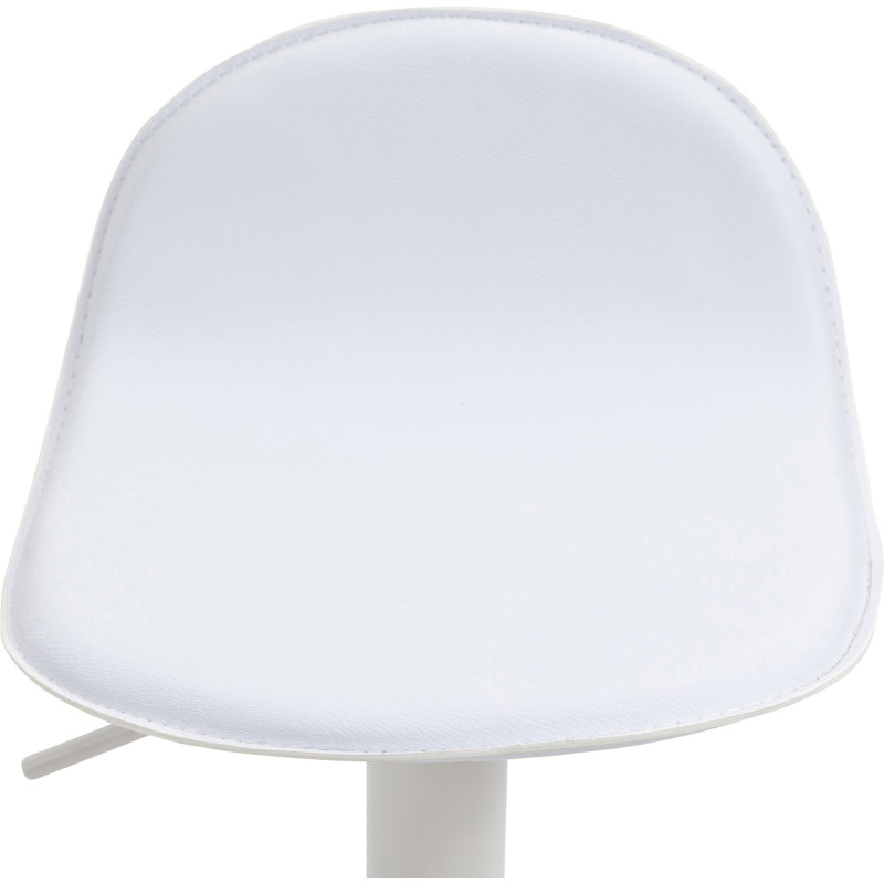 Tabouret de bar minimaliste en Polyuréthane Blanc Métal Blanc Orleia - 7