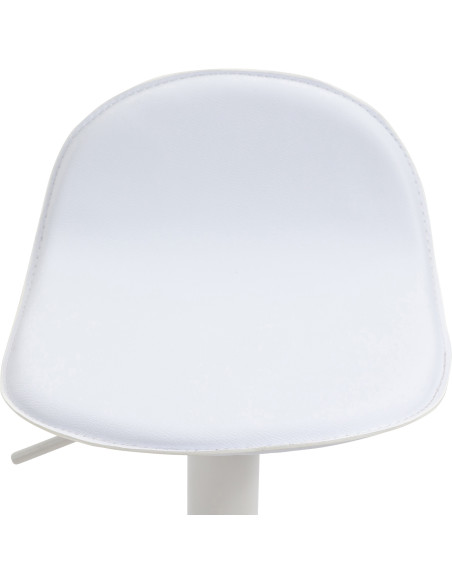 Tabouret de bar minimaliste en Polyuréthane Blanc Métal Blanc Orleia - 7