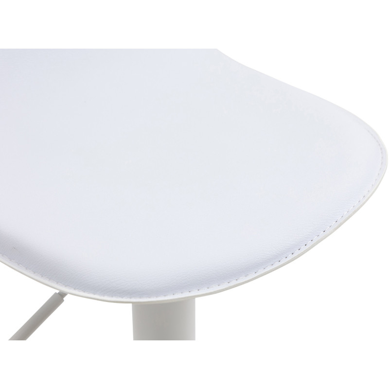 Tabouret de bar minimaliste en Polyuréthane Blanc Métal Blanc Orleia - 8
