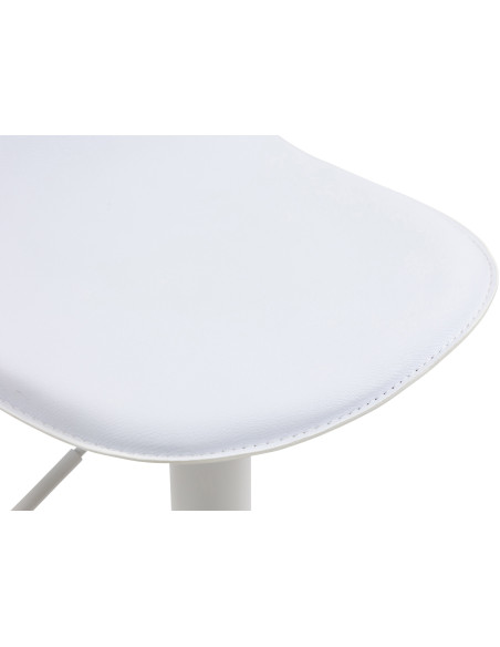 Tabouret de bar minimaliste en Polyuréthane Blanc Métal Blanc Orleia - 8