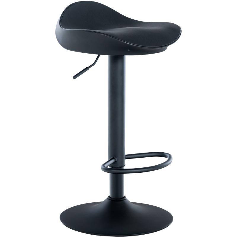 Tabouret de bar moderne en Métal Polyuréthane Noir Ravira - 1