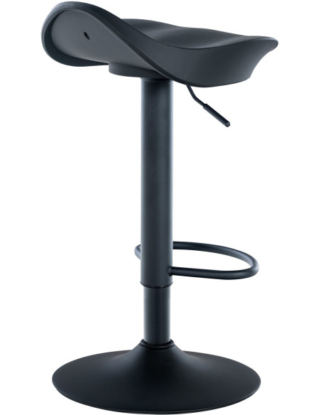 Tabouret de bar moderne en Métal Polyuréthane Noir Ravira - 2