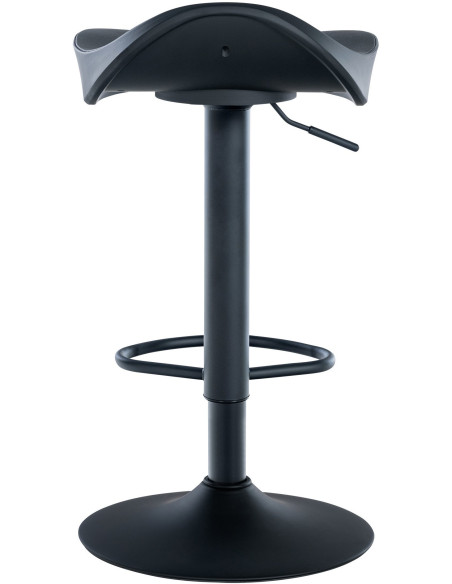 Tabouret de bar moderne en Métal Polyuréthane Noir Ravira - 3