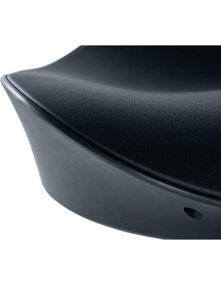 Tabouret de bar moderne en Métal Polyuréthane Noir Ravira - 4