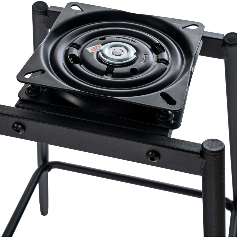 Tabouret de bar pivotant moderne en Polyuréthane Gris Métal Noir Cerian - 8