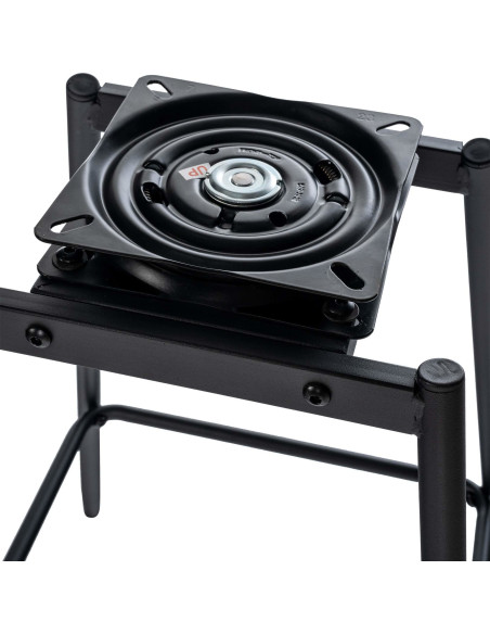 Tabouret de bar pivotant moderne en Polyuréthane Gris Métal Noir Cerian - 8