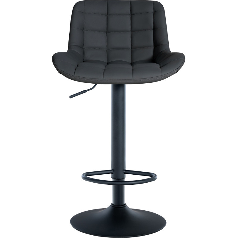 Tabouret de bar moderne réglable en Polyuréthane Noir Métal Noir Cailon - 2