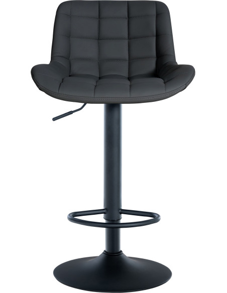 Tabouret de bar moderne réglable en Polyuréthane Noir Métal Noir Cailon - 2