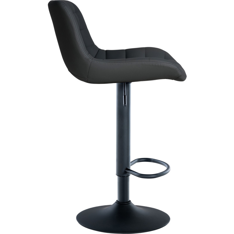 Tabouret de bar moderne réglable en Polyuréthane Noir Métal Noir Cailon - 3