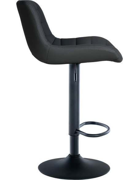 Tabouret de bar moderne réglable en Polyuréthane Noir Métal Noir Cailon - 3