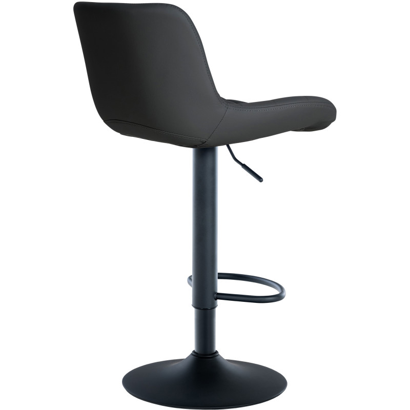 Tabouret de bar moderne réglable en Polyuréthane Noir Métal Noir Cailon - 4