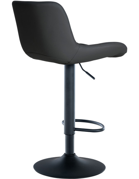 Tabouret de bar moderne réglable en Polyuréthane Noir Métal Noir Cailon - 4