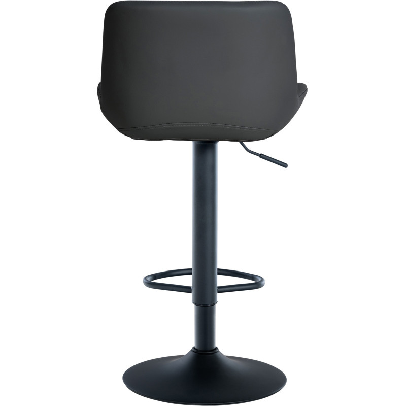 Tabouret de bar moderne réglable en Polyuréthane Noir Métal Noir Cailon - 5