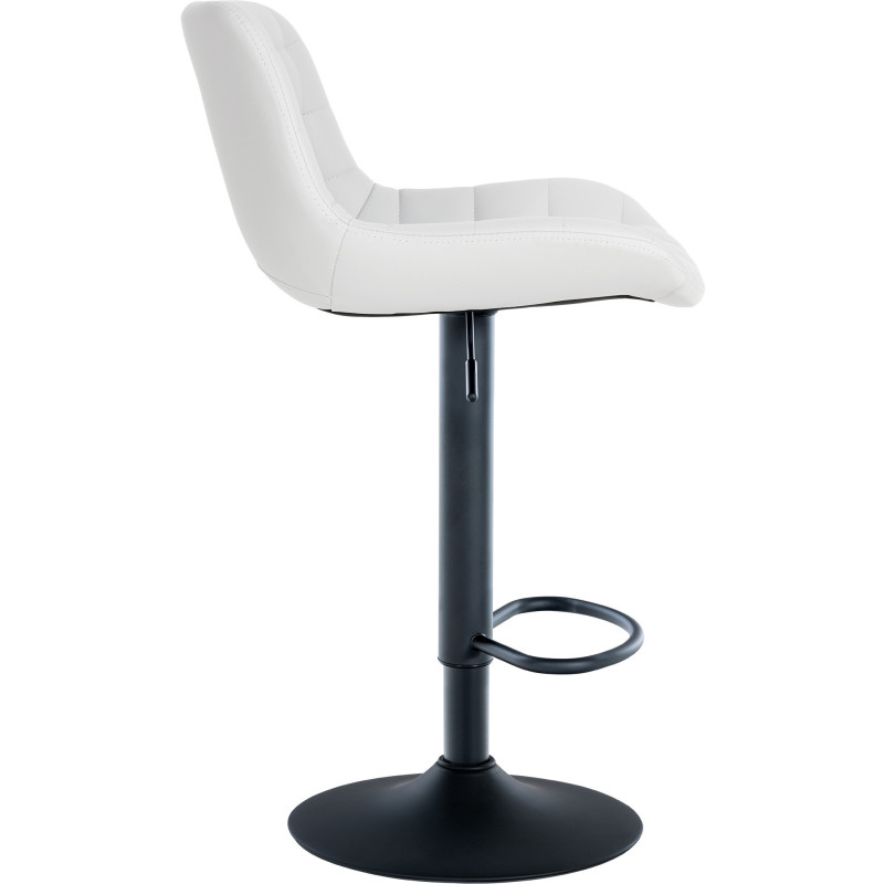Tabouret de bar moderne réglable en Polyuréthane Blanc Métal Noir Cailon - 3