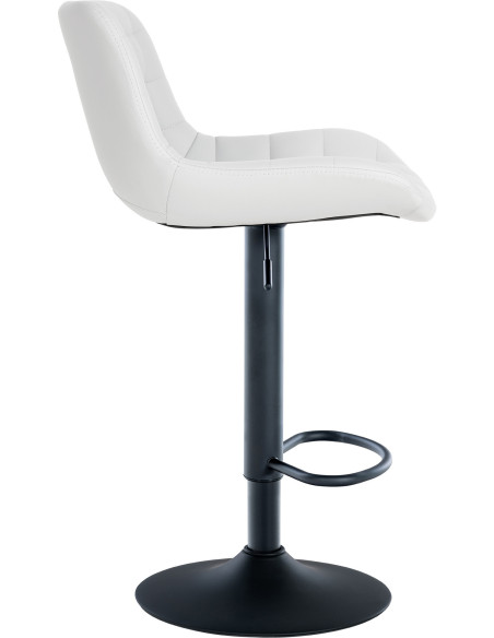 Tabouret de bar moderne réglable en Polyuréthane Blanc Métal Noir Cailon - 3