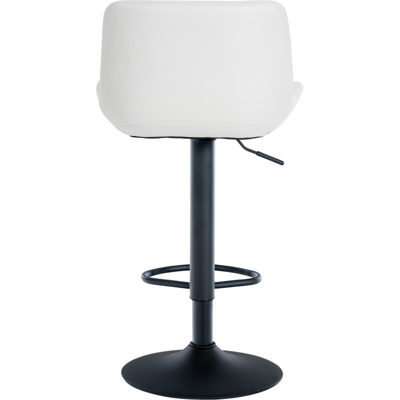 Tabouret de bar moderne réglable en Polyuréthane Blanc Métal Noir Cailon - 5