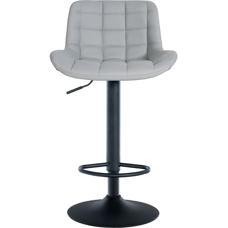 Tabouret de bar moderne réglable en Polyuréthane Gris Métal Noir Cailon - 2