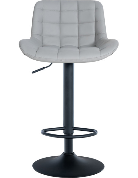 Tabouret de bar moderne réglable en Polyuréthane Gris Métal Noir Cailon - 2