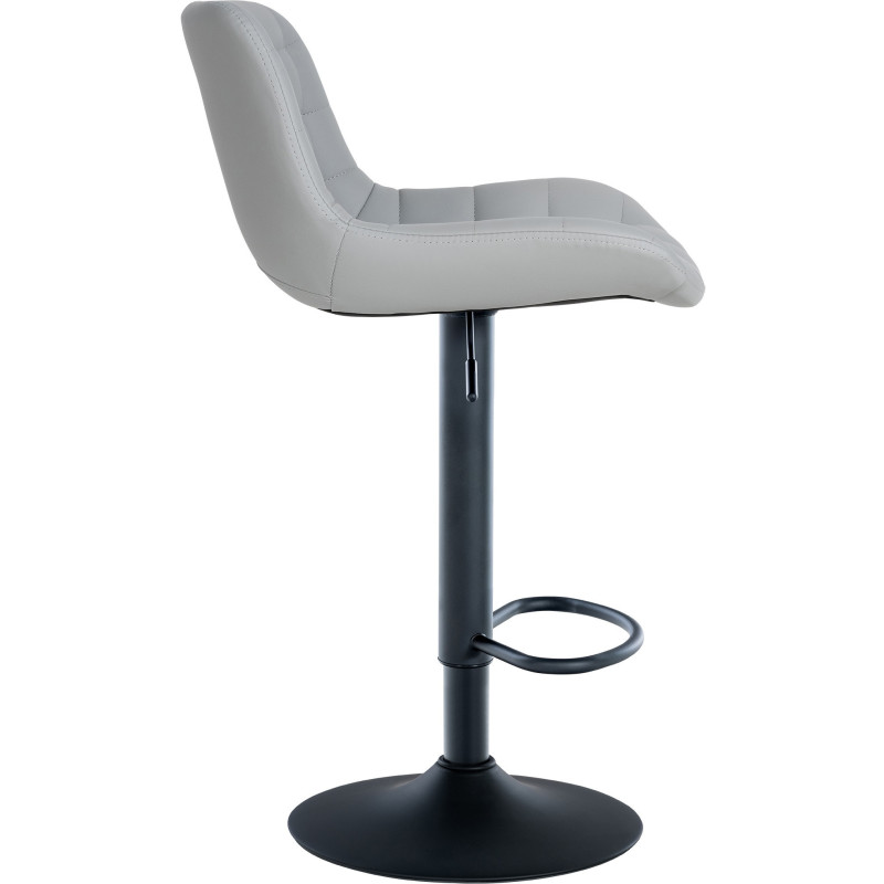 Tabouret de bar moderne réglable en Polyuréthane Gris Métal Noir Cailon - 3