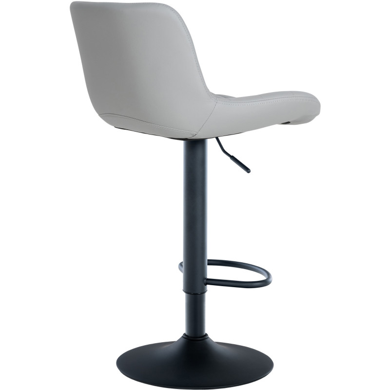 Tabouret de bar moderne réglable en Polyuréthane Gris Métal Noir Cailon - 4