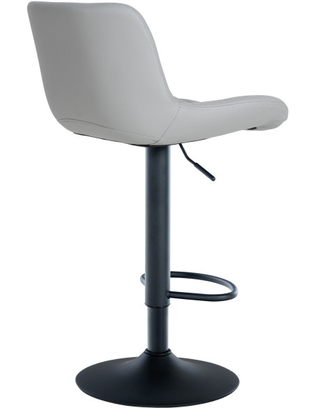 Tabouret de bar moderne réglable en Polyuréthane Gris Métal Noir Cailon - 4