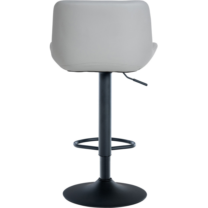 Tabouret de bar moderne réglable en Polyuréthane Gris Métal Noir Cailon - 5