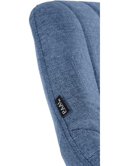 Tabouret de bar réglable pivotant en Tissu Bleu Métal Blanc Kelran - 6