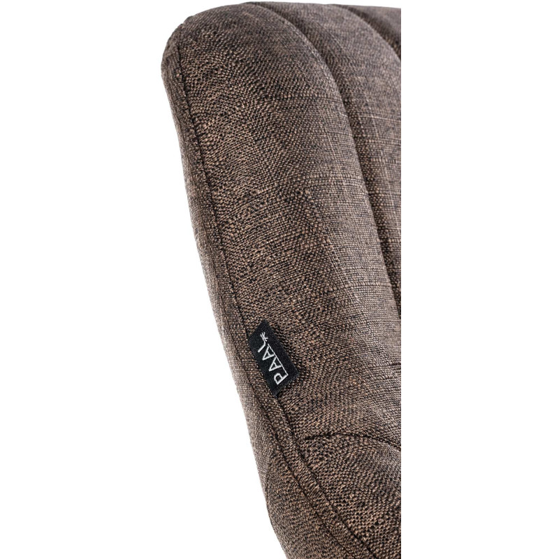 Tabouret de bar réglable pivotant en Tissu Marron Métal Blanc Kelran - 6