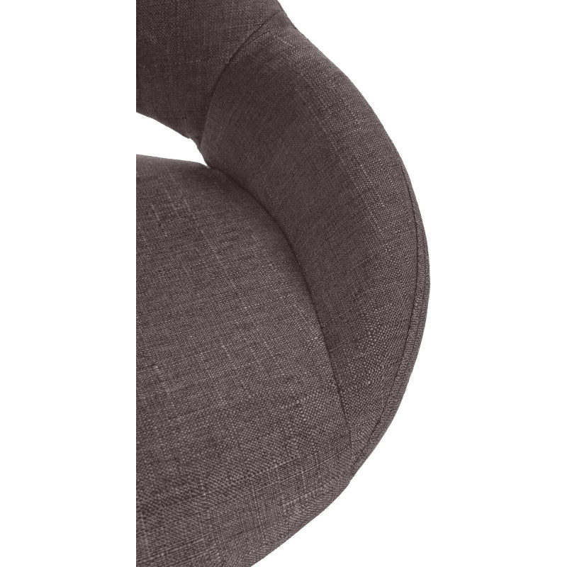 Tabouret de bar réglable pivotant en Tissu Gris foncé Métal Blanc Kelran - 6