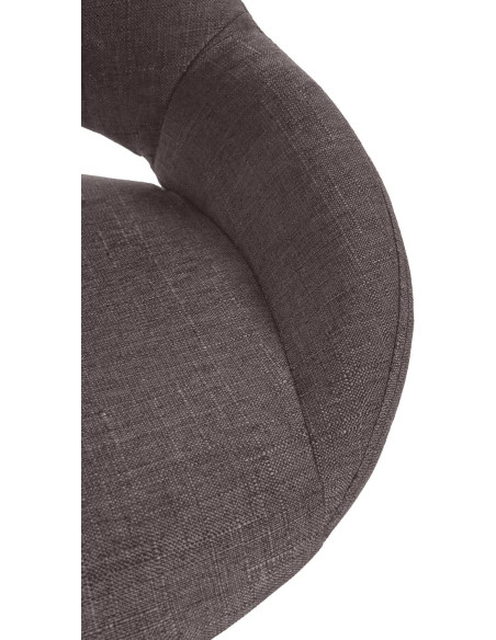 Tabouret de bar réglable pivotant en Tissu Gris foncé Métal Blanc Kelran - 6