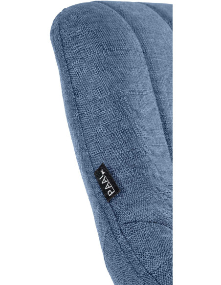 Tabouret de bar réglable pivotant en Tissu Bleu Métal Argenté Kelran - 7