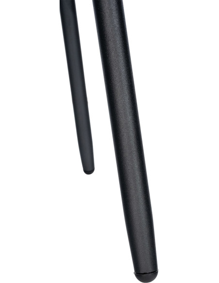 Tabouret de bar moderne chic en Polyuréthane Gris Métal Noir Cerian - 8