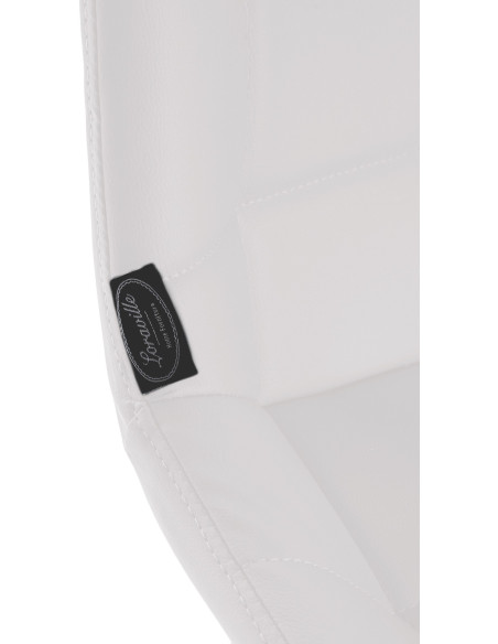 Tabouret de bar moderne chic en Polyuréthane Blanc Métal Noir Cerian - 7