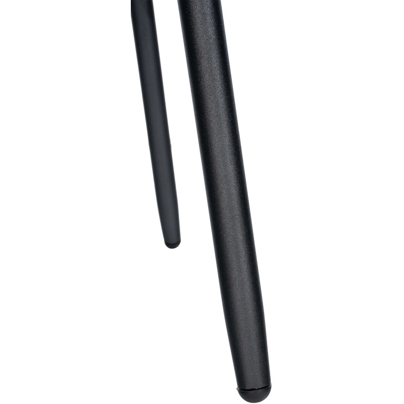 Tabouret de bar moderne chic en Velours Gris foncé Métal Noir Cerian - 8