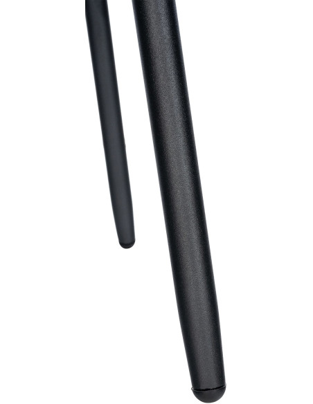 Tabouret de bar moderne chic en Velours Gris foncé Métal Noir Cerian - 8