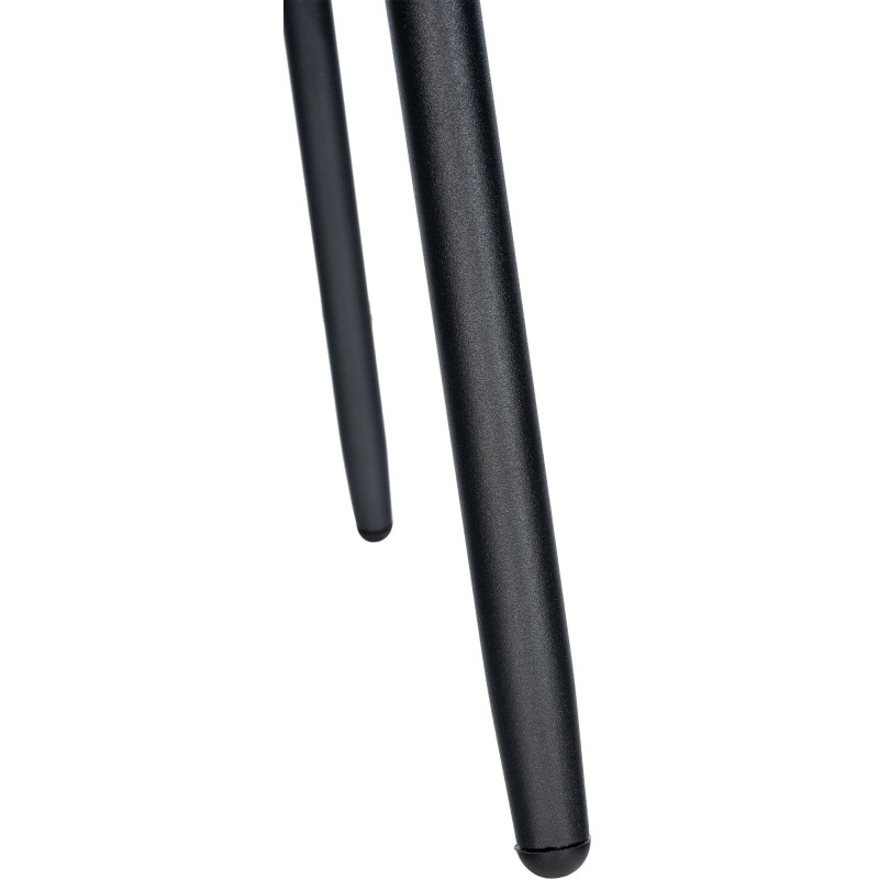 Tabouret de bar pivotant moderne en Polyuréthane Blanc crème Métal Noir Cerian - 8